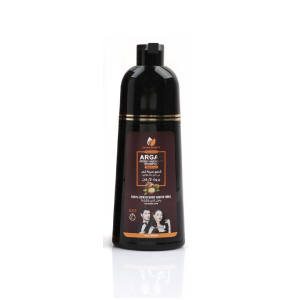 شامبو صبغة شعر بزيت الارجان بني طبيعي من ليزر وايت 420 مل Laser White hair dye shampoo with argan oil, natural brown